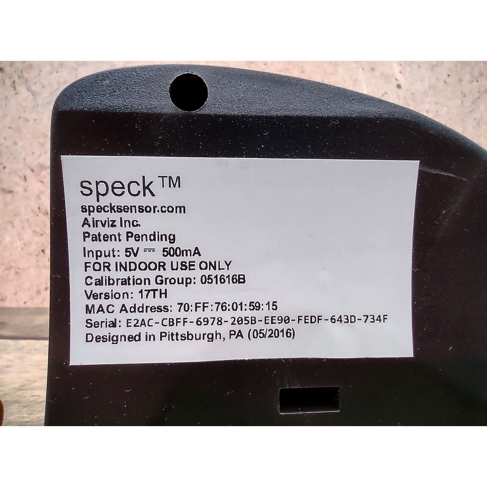 Speck Air Quality Monitor Indoor Airviz Sensor Digital Display - Picture 4 of 6